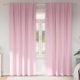 Cortinas con cortinas 2 pcs Rosa bebé Poliéster
