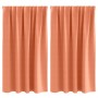 Cortinas con cortinas 2 pcs Terracota 140x140cm Poliéster