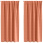 Cortinas con cortinas 2 pcs Terracota Poliéster