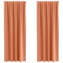 Cortinas con cortinas 2 pcs Terracota Poliéster