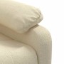 Sillón reclinable de tela crema