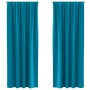 Cortinas con cortinas 2 pcs Tuquesa 245x140cm Poliéster