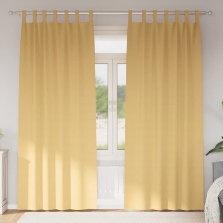 Cortinas con cortinas 2 pcs Beige Poliéster