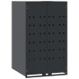 Cobertizo de contenedor de basura acero antracita 69x79x117 cm