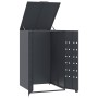 Cobertizo de contenedor de basura acero antracita 69x79x117 cm