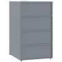 Cobertizo de contenedor de basura acero gris 69x79x117 cm