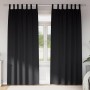 Cortinas con cortinas 2 pcs Negro 260x140cm Poliéster