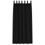 Cortinas con cortinas 2 pcs Negro 260x140cm Poliéster