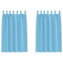 Cortinas con cortinas 2 pcs Azul claro Poliéster