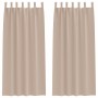 Cortinas con cortinas 2 pcs Taupé Poliéster