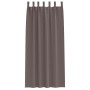 Cortinas con cortinas 2 pcs Marrón oscuro Poliéster