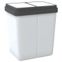 Cubo de basura doble blanco 2x25 L