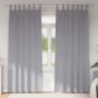 Cortinas con cortinas 2 pcs Gris claro Poliéster