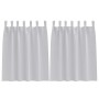 Cortinas con cortinas 2 pcs Gris claro Poliéster