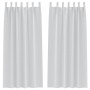 Cortinas con cortinas 2 pcs Gris pálido Poliéster