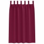 Cortinas con cortinas 2 pcs Rojo vino tinto 175x140cm Poliéster