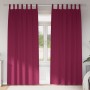 Cortinas con cortinas 2 pcs Rojo vino Poliéster