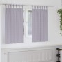 Cortinas con cortinas 2 pcs Gris metálico 140x140cm Poliéster