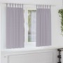 Cortinas con cortinas 2 pcs Gris metálico Poliéster