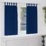 Cortinas con cortinas 2 pcs Azul oscuro Poliéster