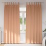Cortinas con cortinas 2 pcs Marrón claro Poliéster