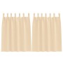 Cortinas con cortinas 2 pcs Crema 140x140cm Poliéster
