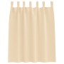 Cortinas con cortinas 2 pcs Crema 140x140cm Poliéster