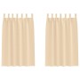 Cortinas con cortinas 2 pcs Crema Poliéster