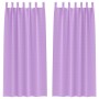 Cortinas con cortinas 2 pcs Morado Poliéster