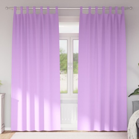 Cortinas con cortinas 2 pcs Morado Poliéster