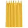 Cortinas con cortinas 2 pcs Amarillo mostaza Poliéster