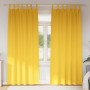 Cortinas con cortinas 2 pcs Amarillo mostaza Poliéster