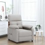Sillón de masaje reclinable de tela gris taupé