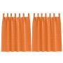 Cortinas con cortinas 2 pcs Naranja brillante Poliéster