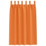 Cortinas con cortinas 2 pcs Naranja brillante Poliéster