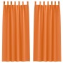 Cortinas con cortinas 2 pcs Naranja brillante Poliéster