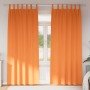 Cortinas con cortinas 2 pcs Naranja brillante Poliéster