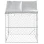 Außenzwinger mit silberverzinkter Stahlmarkise 2x2x2,5 m von vidaXL, Hundehütten und Zäune - Ref: Foro24-153675, Preis: 150,9...