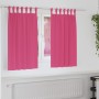 Cortinas con cortinas 2 pcs Rosa brillante Poliéster