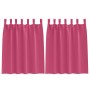 Cortinas con cortinas 2 pcs Rosa brillante Poliéster