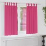 Cortinas con cortinas 2 pcs Rosa brillante Poliéster