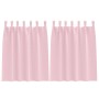 Cortinas con cortinas 2 pcs Rosa bebé 140x140cm Poliéster