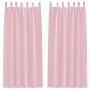 Cortinas con cortinas 2 pcs Rosa bebé 260x140cm Poliéster
