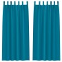 Cortinas con cortinas 2 pcs Tuquesa 245x140cm Poliéster