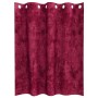 Cortina 2 pcs Rojo vino tinto 140 x 140 cm Terciopelo