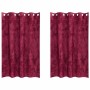 Cortina con cortinas 2 pcs Rojo vino 175 x 140 cm Terciopelo