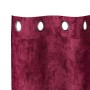 Cortina con cortinas 2 pcs Rojo vino 175 x 140 cm Terciopelo