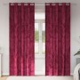 Cortina 2 pcs Rojo vino tinto 245 x 140 cm Terciopelo