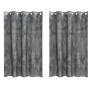 Cortina con cortinas 2 pcs Gris 175 x 140 cm Terciopelo