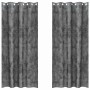 Cortina con cortinas 2 pcs Gris 225 x 140 cm Terciopelo